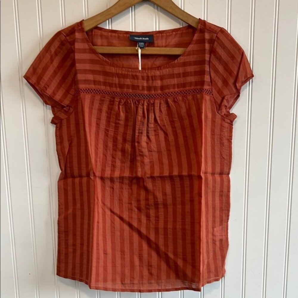 NWT mod cloth women’s blouse sheer XXS linen blend